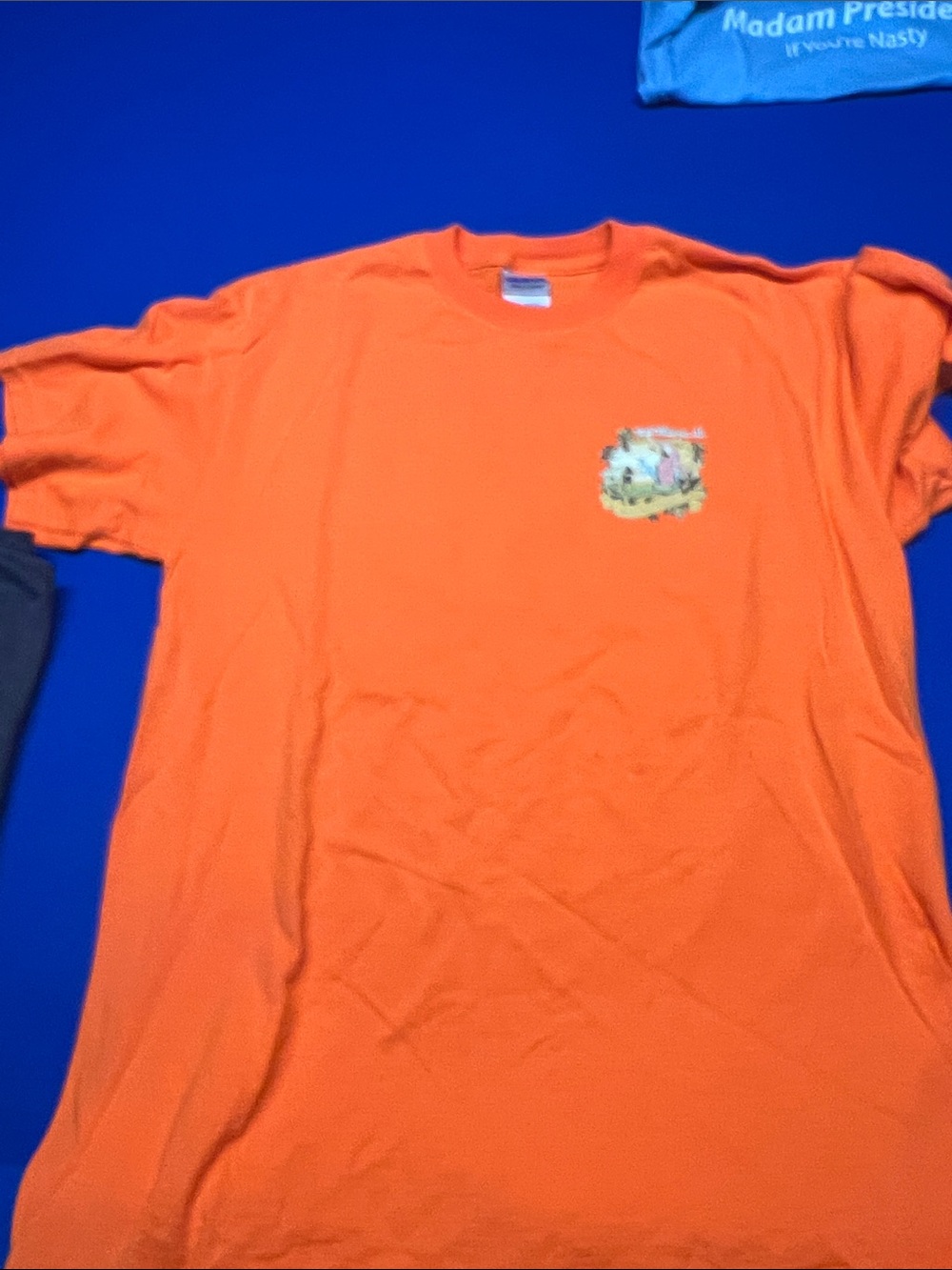 Bright Orange Graphic Tee